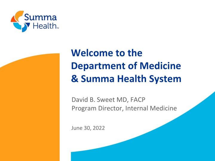 welcome to the department of medicine summa n.w