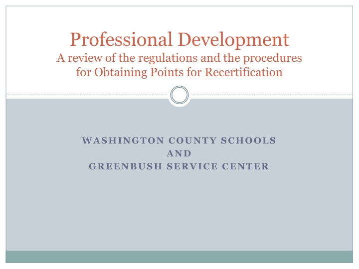 professional development a review n.w