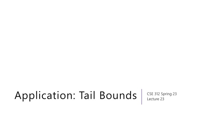application tail bounds n.w