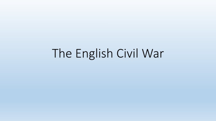 the english civil war n.w