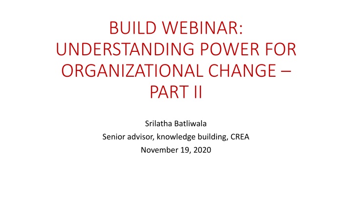 build webinar understanding power n.w