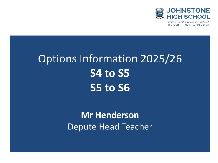 options information 2025 26 s4 to s5 s5 to s6 n.w