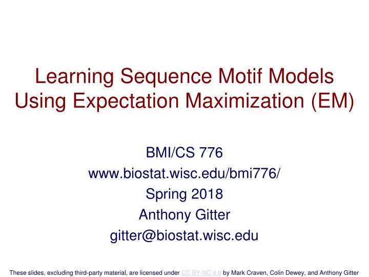 learning sequence motif models using expectation n.w