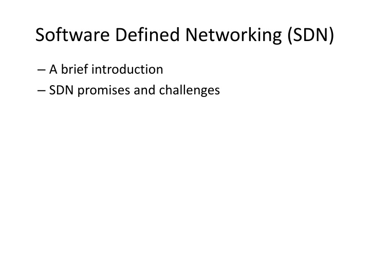 software defined networking sdn n.w