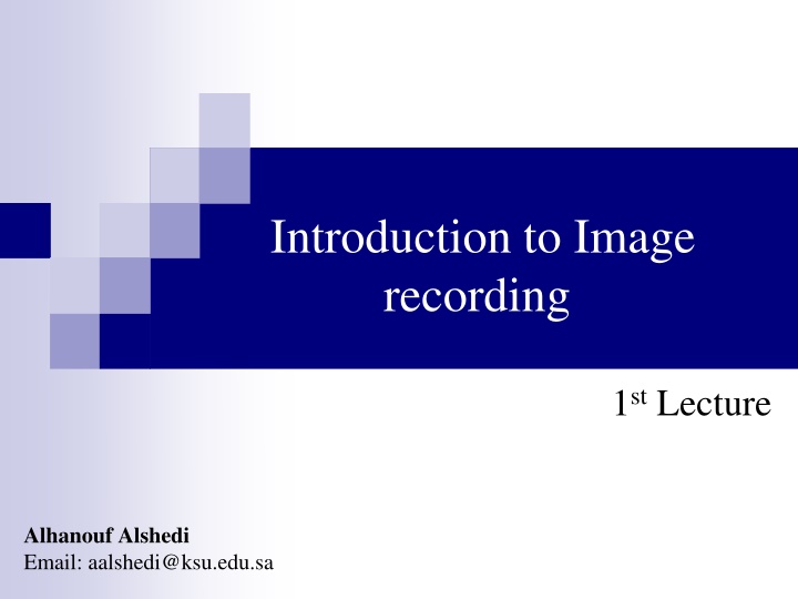 introduction to image recording n.w