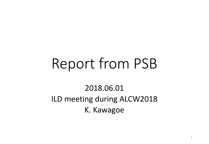 report from psb n.w