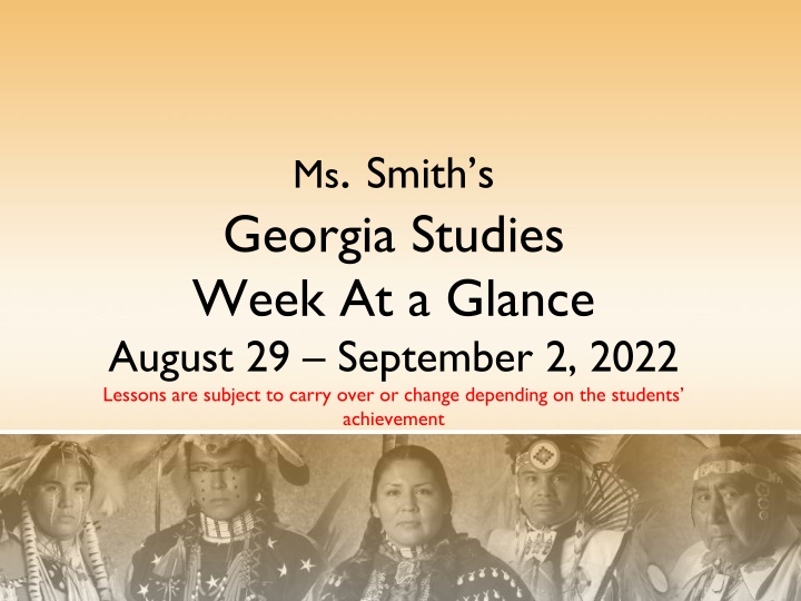 ms smith s georgia studies week at a glance n.w