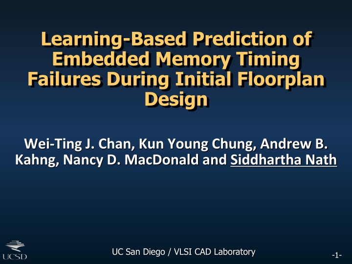learning based prediction of embedded memory n.w