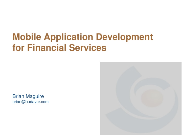 mobile application development for financial n.w
