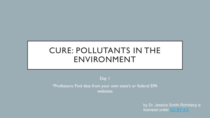 cure pollutants in the environment n.w