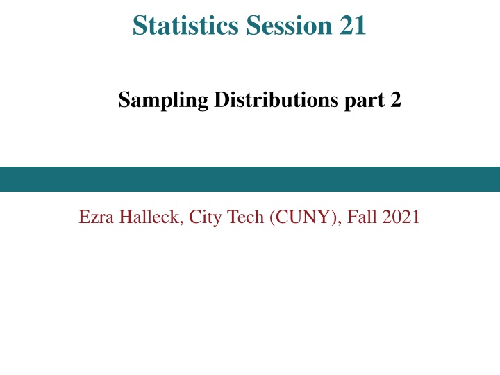 statistics session 21 n.w