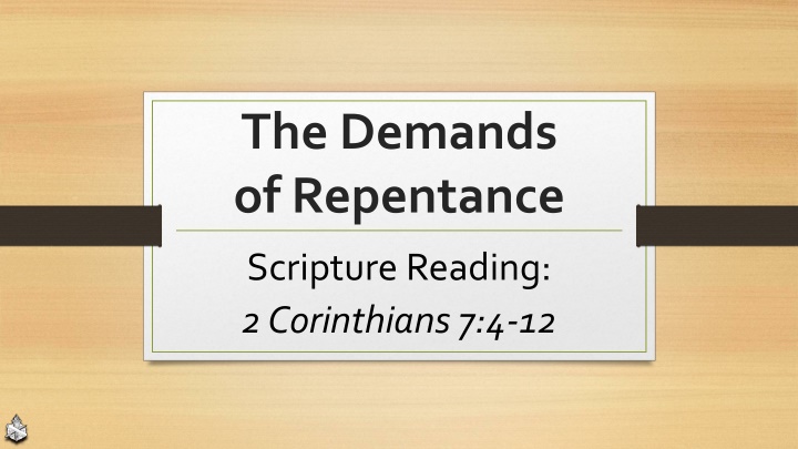 the demands of repentance n.w