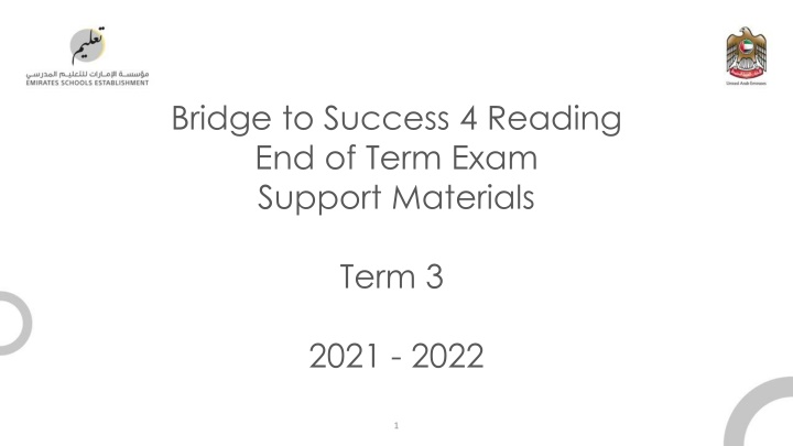 bridge to success 4 reading end of term exam n.w
