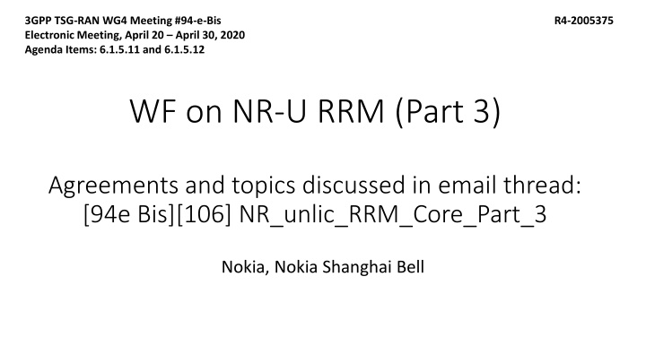 3gpp tsg ran wg4 meeting 94 e bis electronic n.w