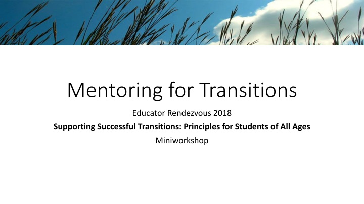 mentoring for transitions n.w