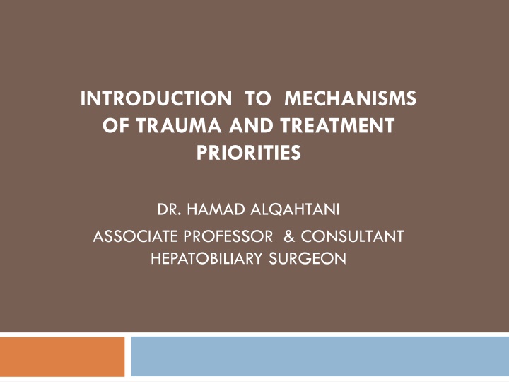 introduction to mechanisms of trauma n.w