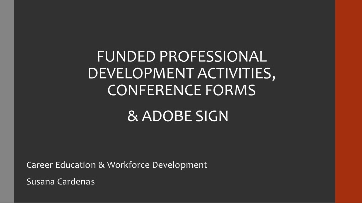 funded professional development activities n.w