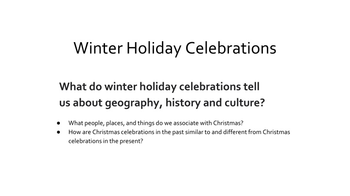 winter holiday celebrations n.w