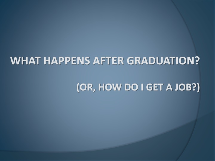 what happens after graduation n.w