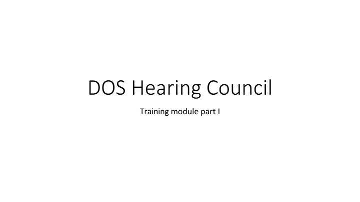 dos hearing council n.w