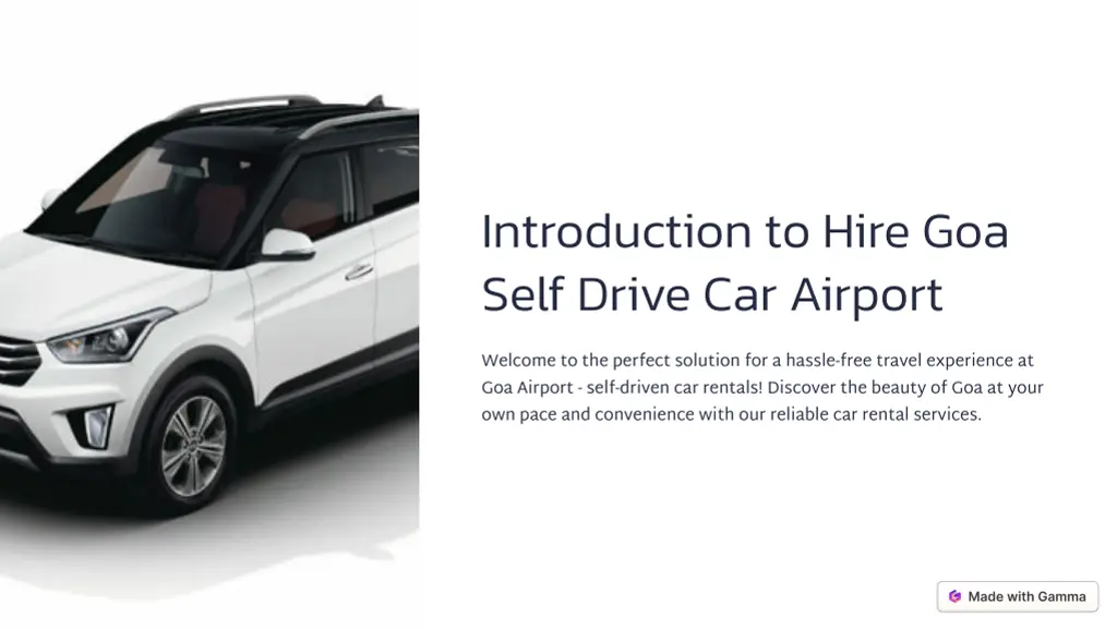 introduction to hire goa self drive car airport n.