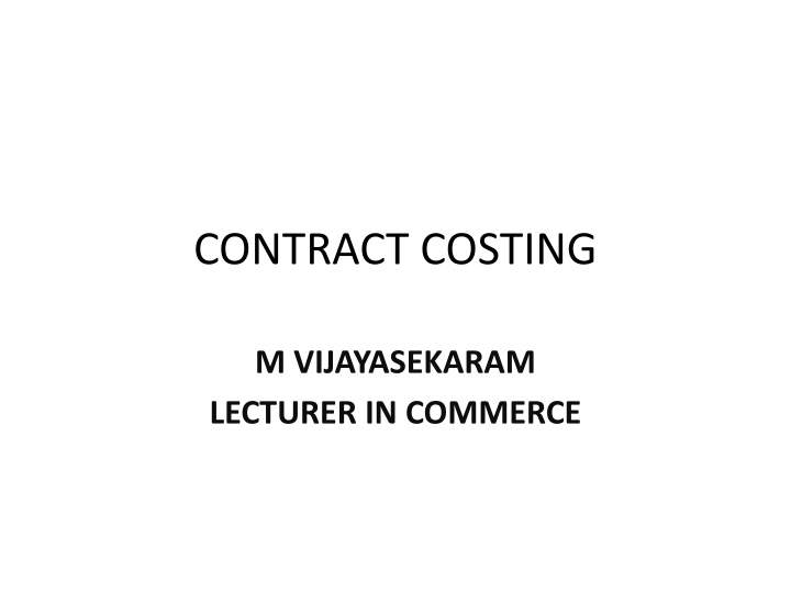 contract costing n.w