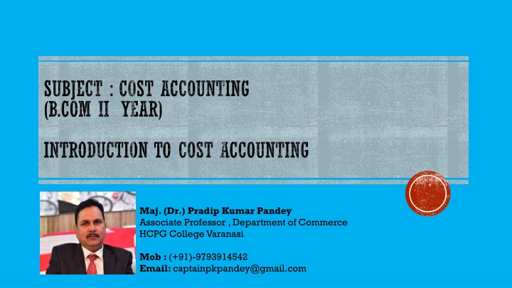 subject cost accounting b com ii year n.w