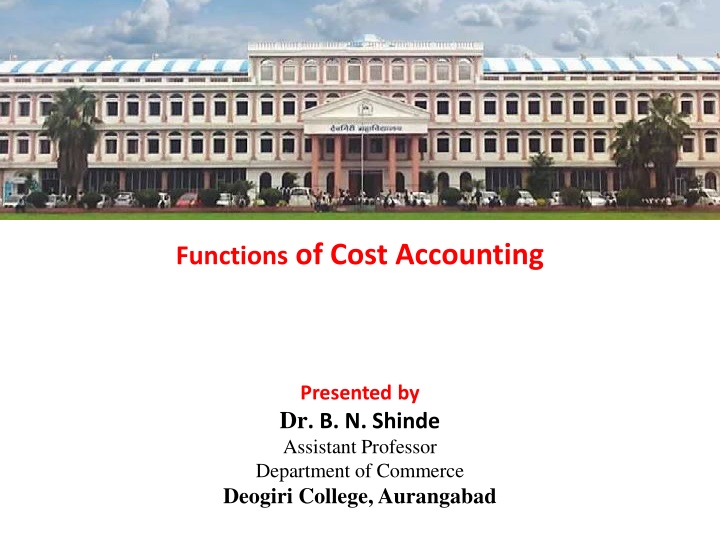 functions of cost accounting n.w
