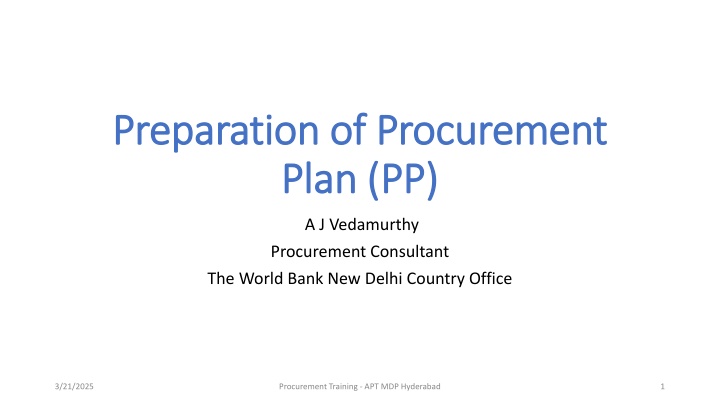 preparation of procurement preparation n.w