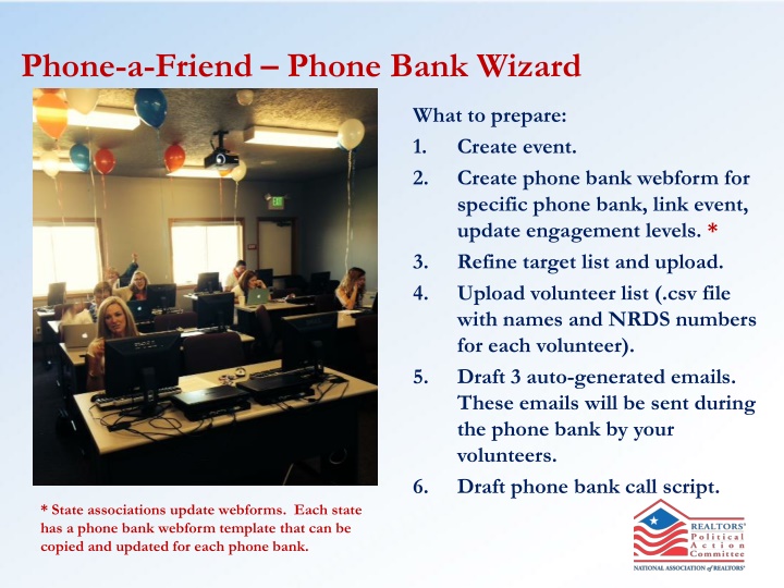phone a friend phone bank wizard n.w