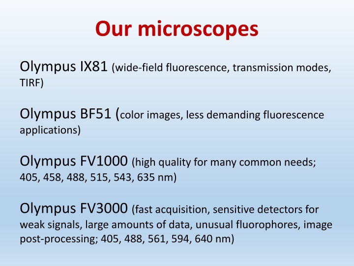 our microscopes n.w