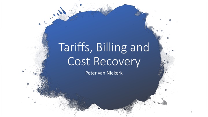 tariffs billing and cost recovery peter n.w