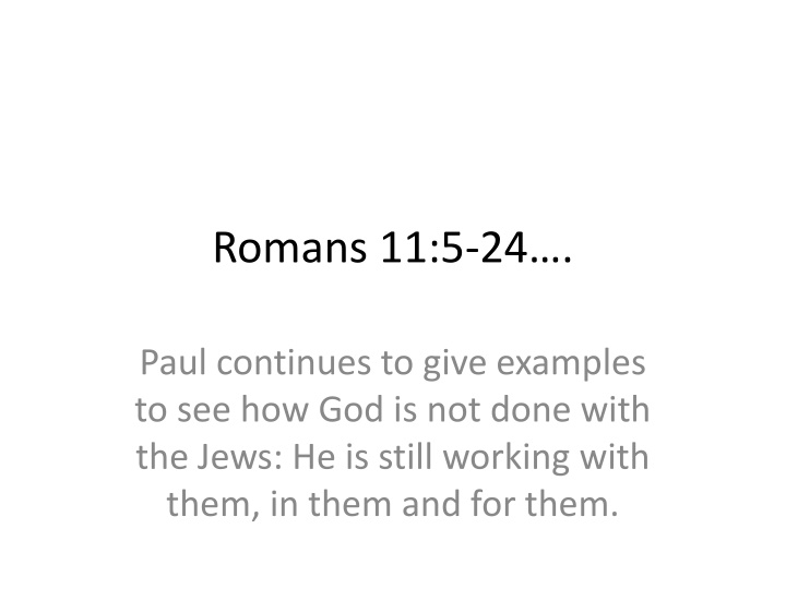 romans 11 5 24 n.w