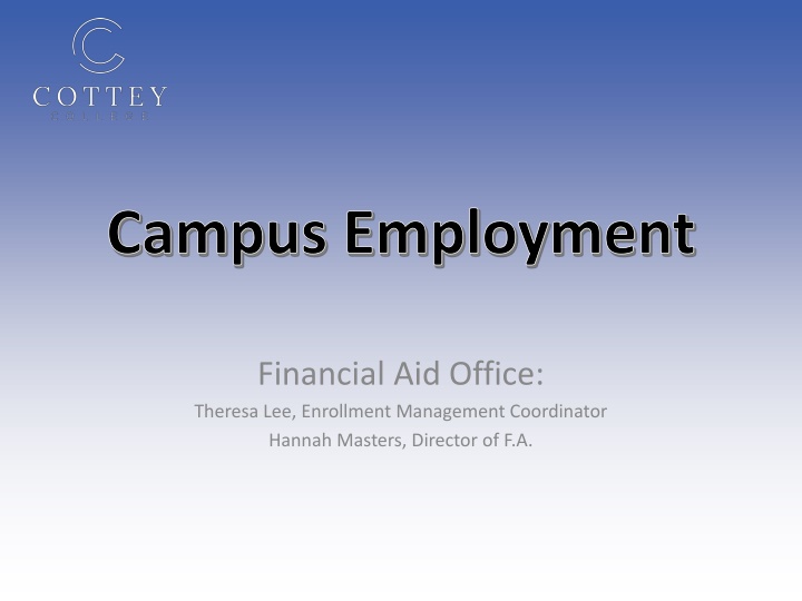 campus employment n.w