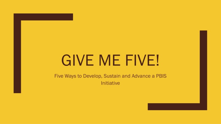 give me five n.w