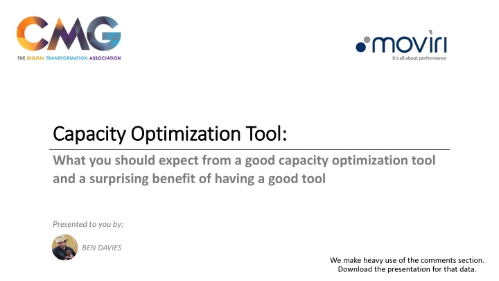 capacity optimization tool capacity optimization n.w
