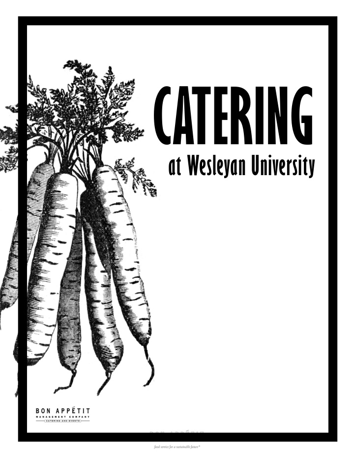 catering at wesleyan university n.w