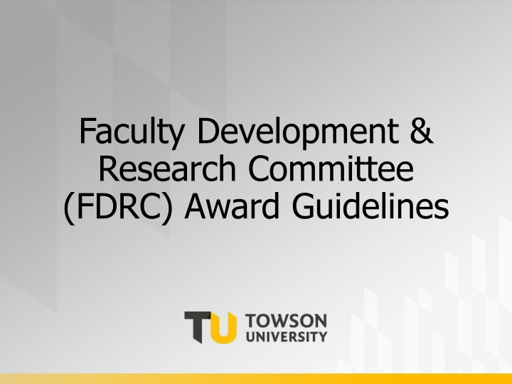 faculty development research committee fdrc award n.w