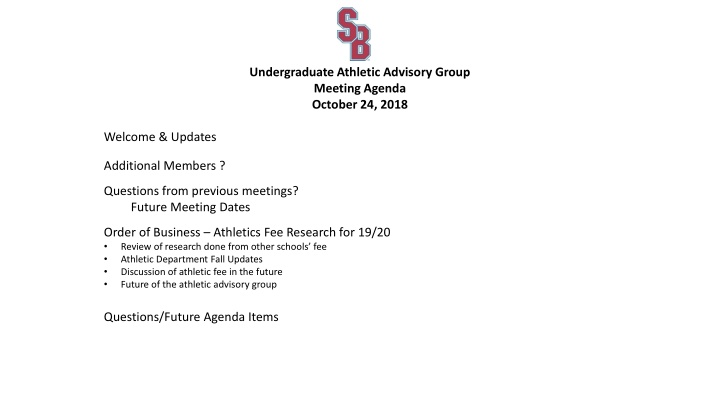 undergraduate athletic advisory group meeting n.w