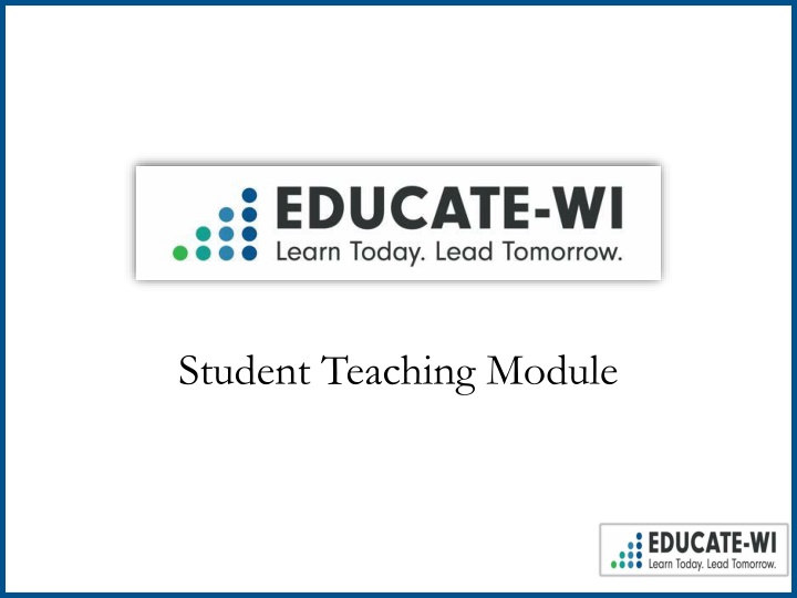 student teaching module n.w