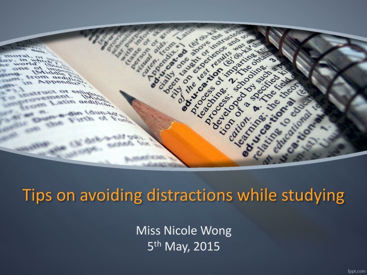 tips on avoiding distractions while studying n.w