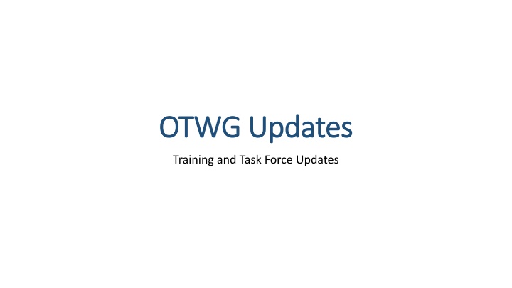 ERCOT Task Force Updates and Officer Elections