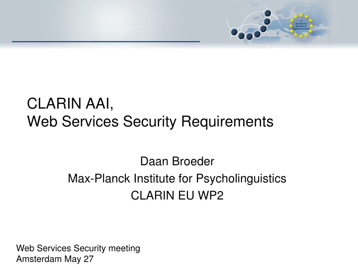 clarin aai web services security requirements n.w