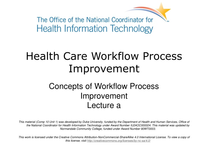 health care workflow process improvement n.w