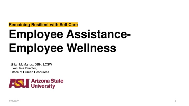 remaining resilient with self care employee n.w