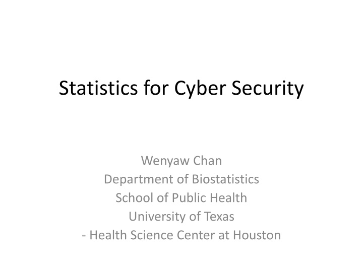statistics for cyber security n.w