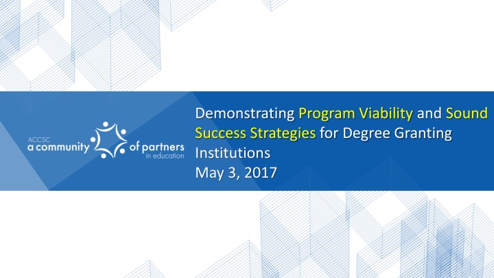 demonstrating program viability and sound success n.w