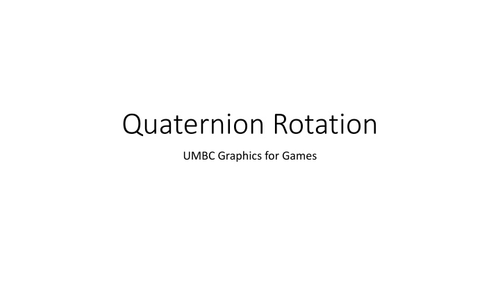 quaternion rotation n.w