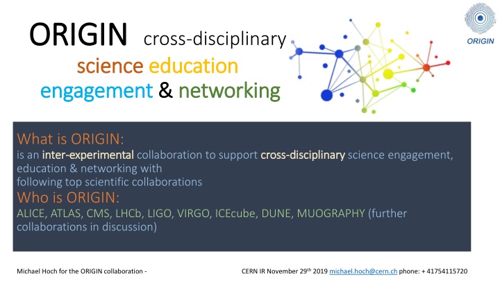 origin origin cross disciplinary science science n.w
