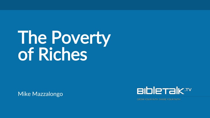 the the poverty poverty of of riches riches n.w